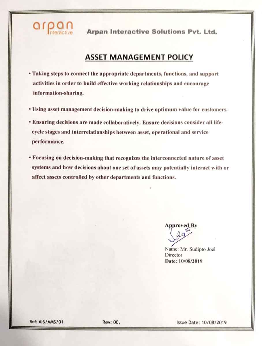 Asset Management Policy